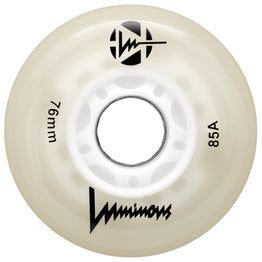 Luminous LED Light Up Inline Skate Wheels (4pk) - White Glow