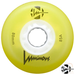 Luminous LED Light Up Inline Skate Wheels - Yellow