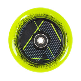Madd Gear 100mm Hollow Core Wheels - Raven - Green