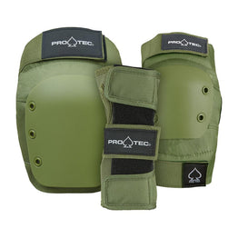Pro-Tec Street Gear Junior 3 Pack Pad Set - Army Green