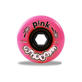 Pink Classic Powerballs Longboard Wheels - 72MM 78A