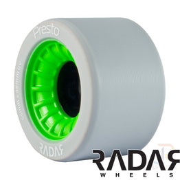 Radar Presto Roller Skate Wheels - Grey/Green - 59MM 99A