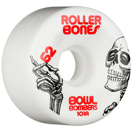 Rollerbones Bowl Bombers Quad Wheels 62mm/101A White (8pk)