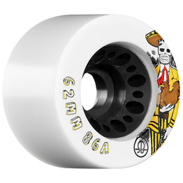 Rollerbones Day of The Dead Quad Wheels (Pack of 4) White 62mm 86A