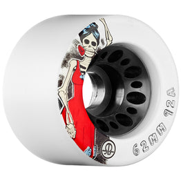 Rollerbones Day of The Dead Quad Wheels (Pack of 4) White 62mm 92A