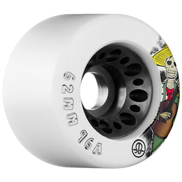 Rollerbones Day of The Dead Quad Wheels (Pack of 4) White 62mm 96A