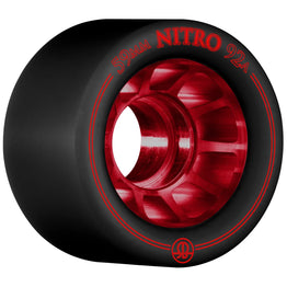 RollerBones Nitro Speed Series Wheels Black / Red  - 59mm/92a (8 pack)
