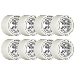 Rollerbones Nitro Speed Roller Skate Wheels White (8pk) - 59MM