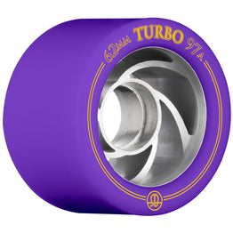 Rollerbones Turbo Alu Hub Roller Skate Wheels Purple (8pk) - 62MM