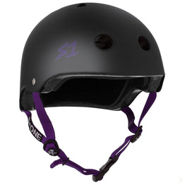 S1 Lifer Helmet - Matt Black W/Purple Strap