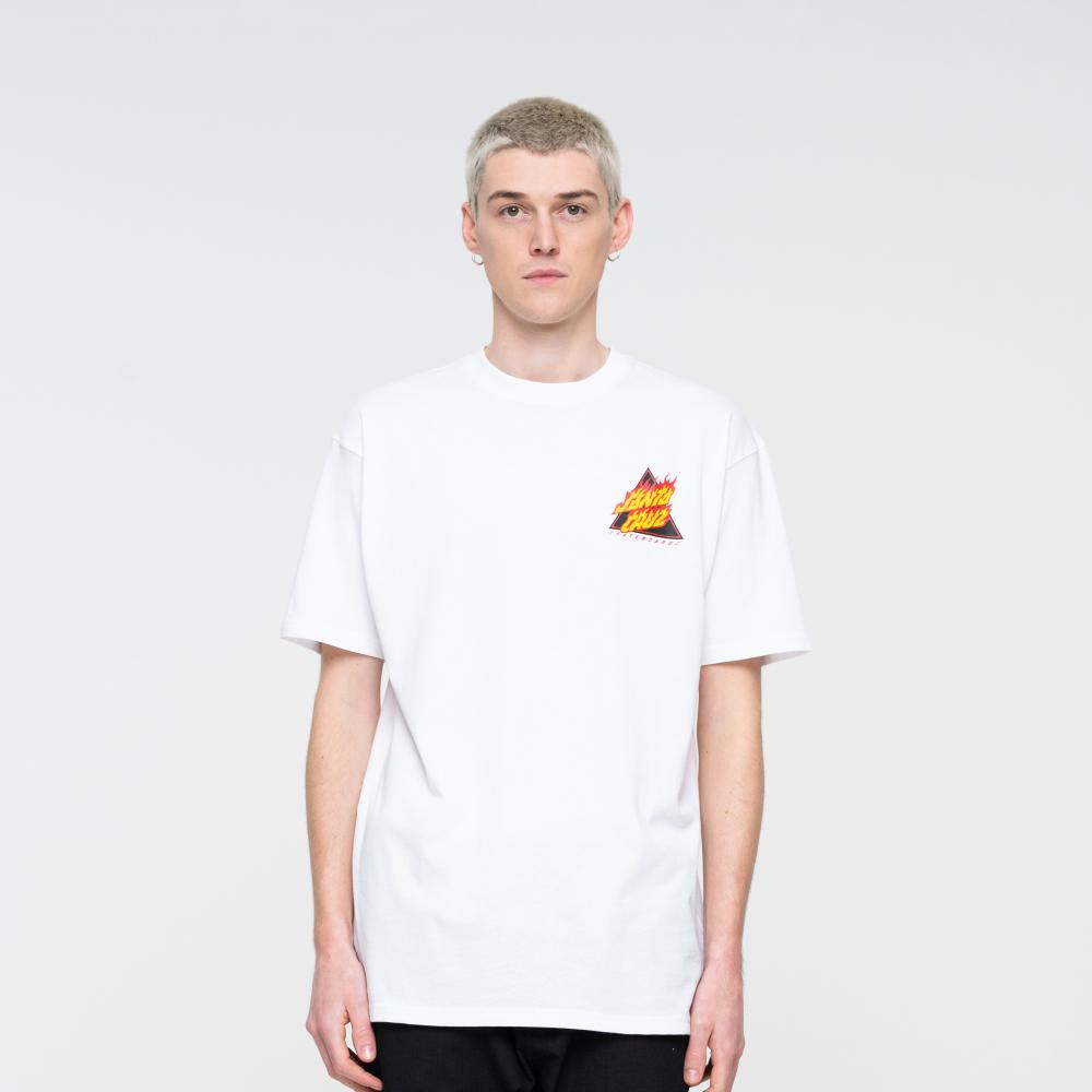 Santa Cruz Maglietta Uomo Flamed Not A Dot – Nero, Taglia XL, Modello Skate - 2