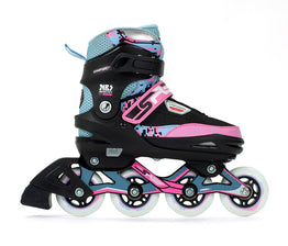 SFR Pixel Adjustable Inline Skates Blue Pink