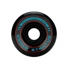 Sonar Stratus Roller Skate Wheels Black (4pk) - 57MM 98A