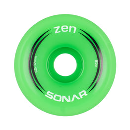 Sonar Zen Roller Skate Wheels Green (4pk) - 62MM 85A