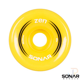 Sonar Zen Roller Skate Wheels Yellow (4pk) - 62MM 85A