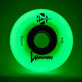 Luminous LED Light Up Inline Skate Wheels - White Glow in the Dark