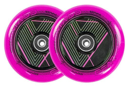 Madd Gear 100mm Hollow Core Wheels - Raven - Pink (Pair)