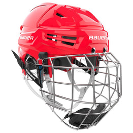 Bauer Re-Akt 70 Hockey Helmet Combo - Red