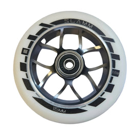 Slamm Pro Wheels 115mm - White / Titanium (Pair)