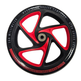 Madd Gear Kruzer 200mm Wheel Inc Bearings - Black/Red (Pair)