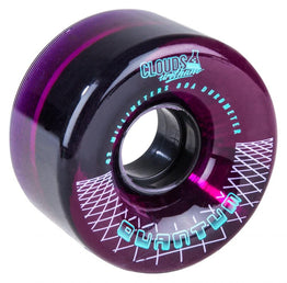Clouds Urethane Wheels Quantum (4 Pack) Clear/Purple 62mm