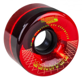 Clouds Urethane Wheels Quantum (4 Pack) Clear/Red 62mm