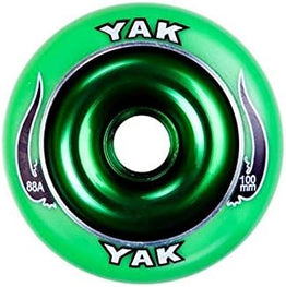 Yak Scat Green Metal Core 100mm  Scooter Wheel
