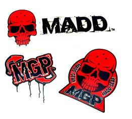 Madd Gear MGP Red Triple Sticker Pack