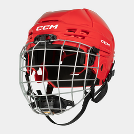 CCM Tacks 70 Ice Hockey Helmet Combo Red - Junior