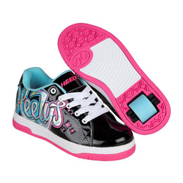Heelys Split Shoes - Black/Neon Pink/Multi