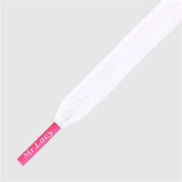 Mr Lacy Flatties - White / Pink Tip
