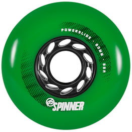 Powerslide Spinner Inline Skate Wheels - Green