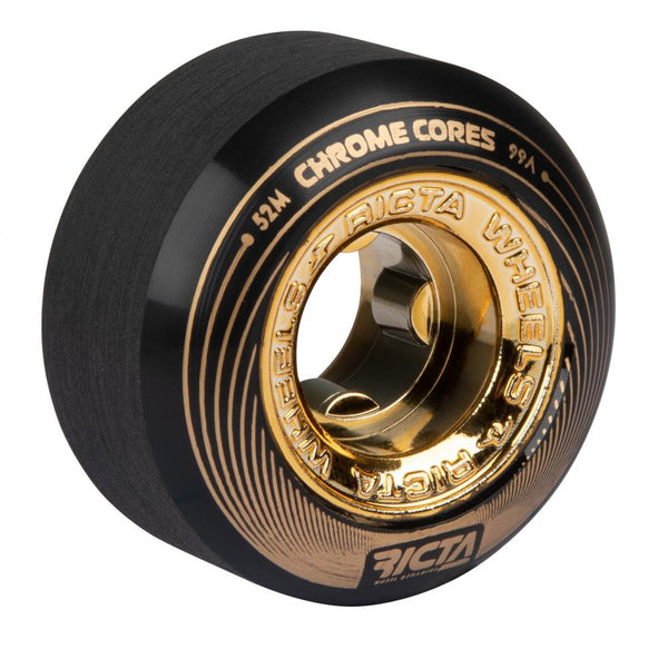 Ruedas Skate Ricta Chrome Core Black Gold 99A 53mm Pack 4