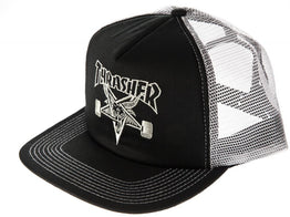 Thrasher Mesh Cap SK8 Goat Embroidered - Black/Grey