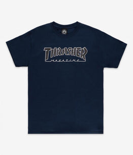 Thrasher Outlined T-shirt - Navy/Black