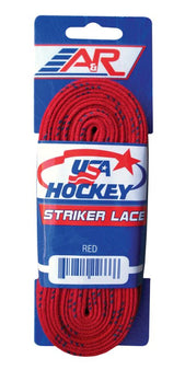 A&R USA Non Waxed Hockey Laces - Red