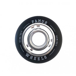 Famus Metal Core Aggressive Inline Skate Wheels 64mm/92A - Black/Silver