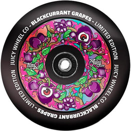 Juicy Blackcurrant Grapes 110mm Alloy Core Scooter Wheel - Black