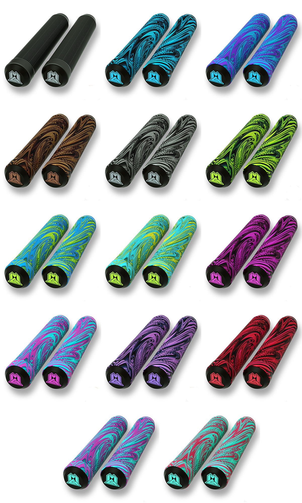 madd gear griptape Madd Swirl 180mm Grind Grips inc. Bar Ends Pink / Black
