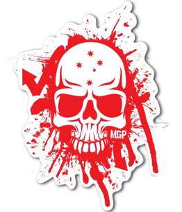 MGP Red & White Skull Sticker(202-041)