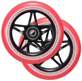 Blunt S3 110mm Scooter Wheels - Black / Red (Pair)
