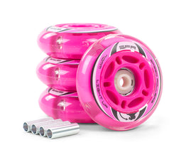 SFR Clear Pink Light Up Inline Wheels