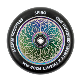 Slamm 120mm Spiro Hollow Core Scooter Wheel - Neochrome