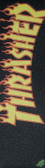 Mob Thrasher Yellow Orange Flame Skateboard Grip Tape - 9"